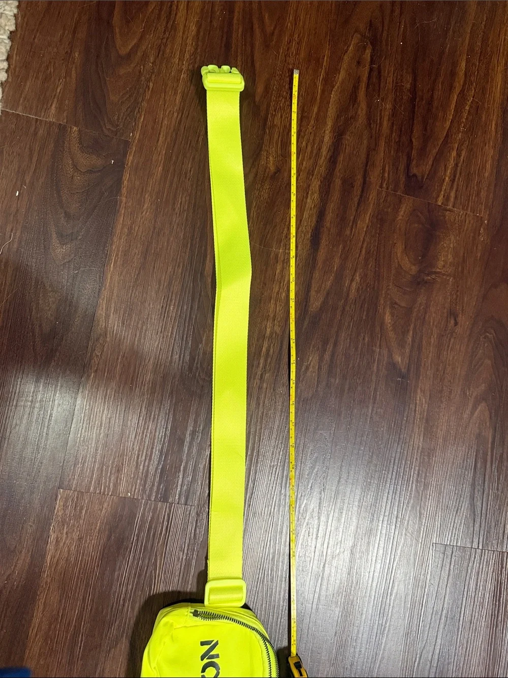 Nostalgia Neon Yellow Crossbody Pouch with Black Logo